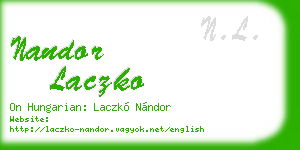nandor laczko business card